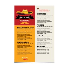 Cafe menu mexican N9