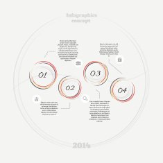 Infographics abstract concept Round banner for text N2