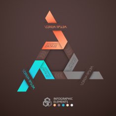Modern business step origami style options banner N94