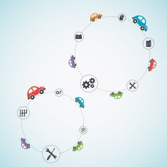 Car theme vector background