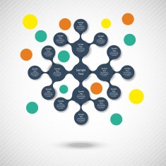 metaball colorful round diagram infographics N174