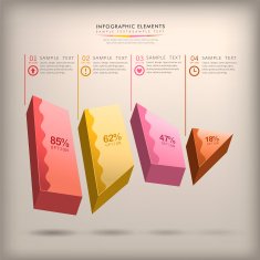 abstract 3d cube infographics N25