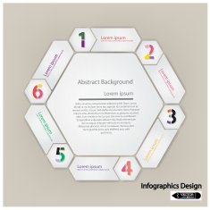 clean hexagon presentation template N4