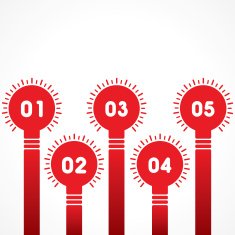 Modern info-graphics options banner with bulbs N2