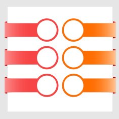 Modern colored banners