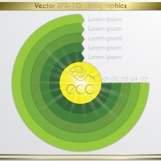 Modern vector circle diagram infographics elements N2