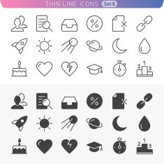 Trendy line icons