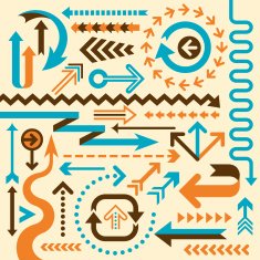 Set of isolated arrows