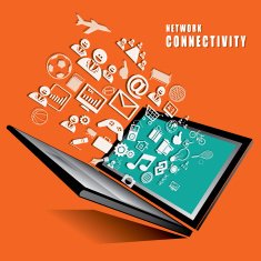 The absract of Network Connectivity concept vector N6