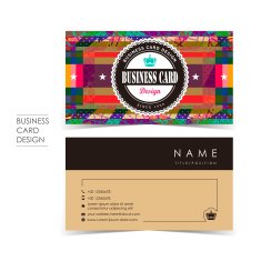 modern pattern vector business card set N2