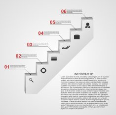 Infographic in the form of steps stairs design concept N2