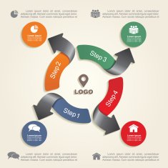 Infographic design template with elements and icons Vector N40