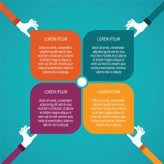 Abstract vector 4 steps infographic template N10