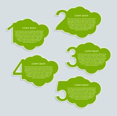 Clouds infographics number options