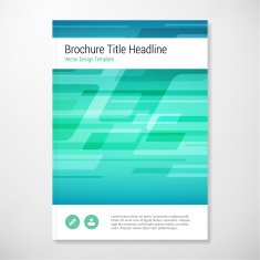 Modern Vector abstract shape brochure report design template