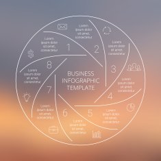 Circle line infographic Template for cycle diagram graph presentation and N40