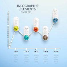 abstract line chart infographics N2