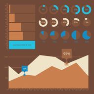 Beige flat infographics