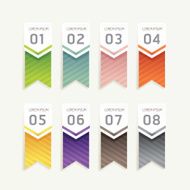 vector progress banners with colorful tags N3