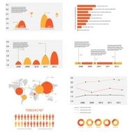 Infographic vector graphs and elements N14