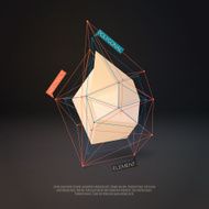 Abstract polygonal infographic element