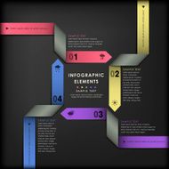 abstract 3d paper infographics N140
