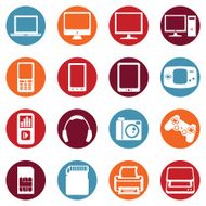 Vector Set of Digital Devices Icons N20