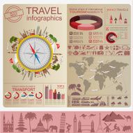Travel Vacations Beach resort infographics N37