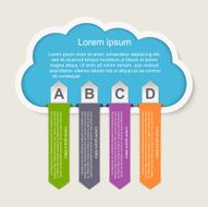 Vector infographic Idea cloud concept