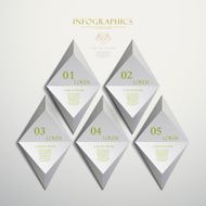 rhombus relief infographic elements