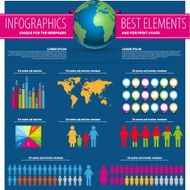 Set of Infographic Elements World Map and Information Graphics N3