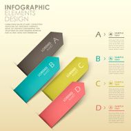abstract 3d arrow bar infographics