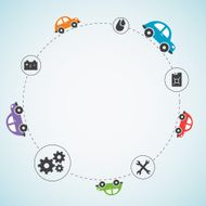 Car theme vector background N2