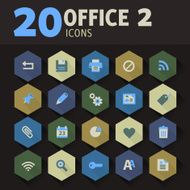 Hexagon office icon set 2 N2