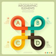 flat design abstract infographics N7
