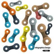 Concept of colorful chain banners N8