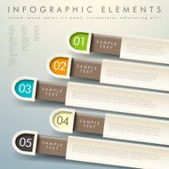 abstract 3d paper infographics N142