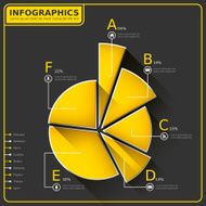 abstract pie chart infographics N32