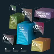 vector abstract 3d box infographics N8