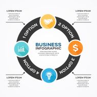 Modern vector infographic for business project N6