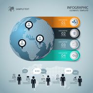 Abstract Infographic design on the grey background N7