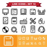 Line icons set 10