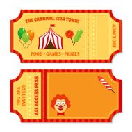 Circus tickets template N4