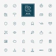 web minimal outline icons