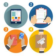 Set of hands clients purchasing N9