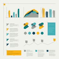 Collection of infographics elements vector N19