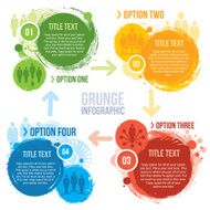 Grunge paint splattered Infographic vector