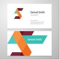 Modern letter S Business card template