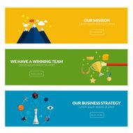 Flat designed banners N15