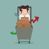 Businessman online shopping e-commerce concept N6